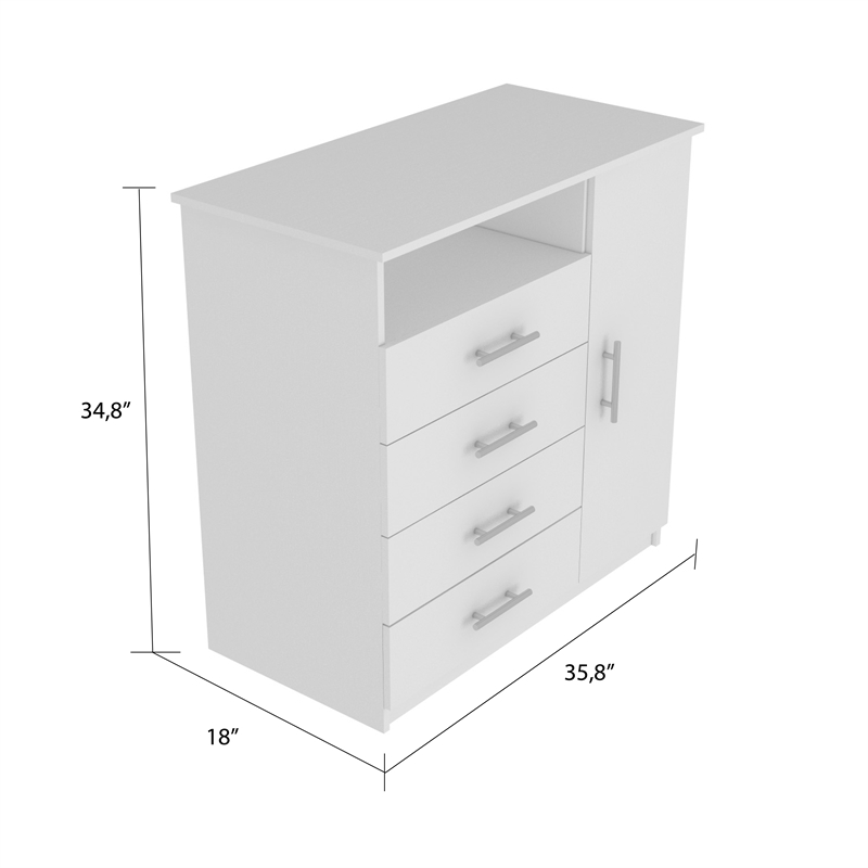 Home Square 2-Piece Set with Four Drawer Dresser and 5 Drawer Dresser