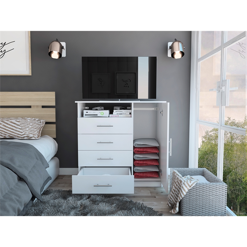 Home Square 2-Piece Set with Four Drawer Dresser and 5 Drawer Dresser