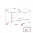 Home Square 2-Piece Set with Coffee Table and Bar Cart Cabinet
