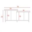 Home Square 2-Piece Set with Coffee Table and Bar Cart Cabinet