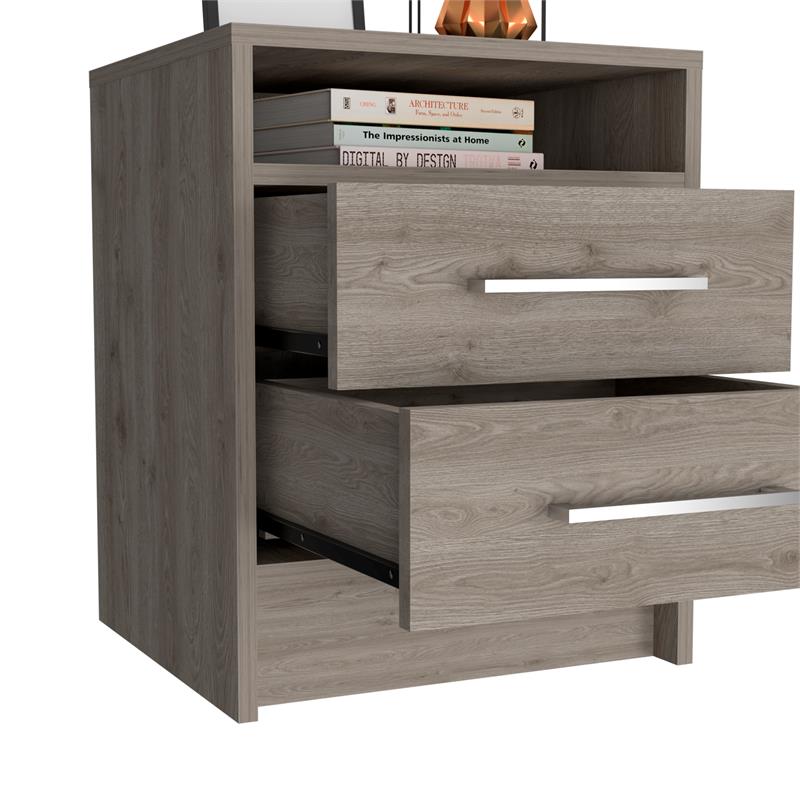 Home Square 3-Piece Set with Three Door Armoire and 2 Nightstands