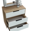 Home Square 3-Piece Set with 3 Drawer Dresser & Nightstand & 5 Drawer Dresser