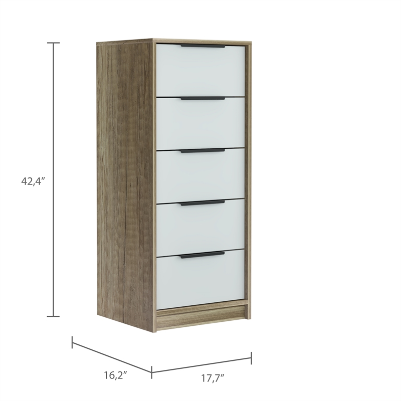 Home Square 3-Piece Set with 3 Drawer Dresser & Nightstand & 5 Drawer Dresser