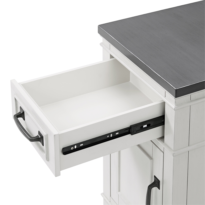 Home Square 3 Piece Set with Coffee Table and End Table and Side Table in White