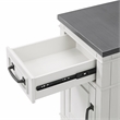 Home Square 3 Piece Set with Coffee Table and End Table and Side Table in White