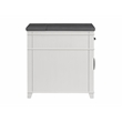 Home Square 3 Piece Set with Coffee Table and End Table and Side Table in White