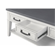 Home Square 3 Piece Set with Coffee Table and End Table and Side Table in White