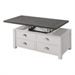 Home Square 3 Piece Set with Lift Top Coffee Table & 2 Chairside Table in White