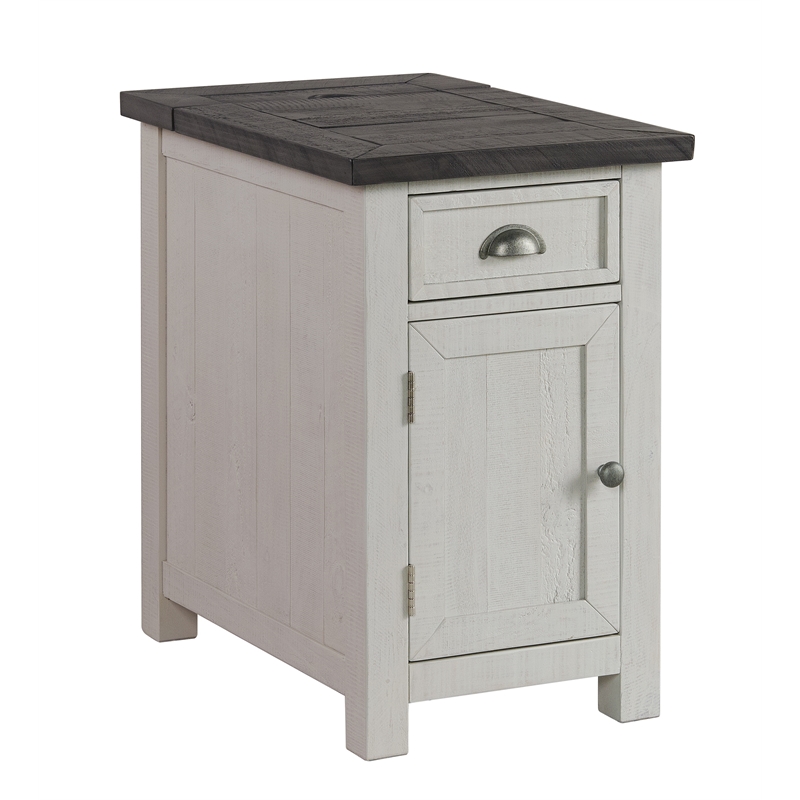 Home Square 3 Piece Set with Lift Top Coffee Table & 2 Chairside Table in White