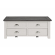 Home Square 3 Piece Set with Lift Top Coffee Table & 2 Chairside Table in White