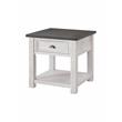 Home Square 3 Piece Set with Lift Top Coffee Table and 2 End Table in White