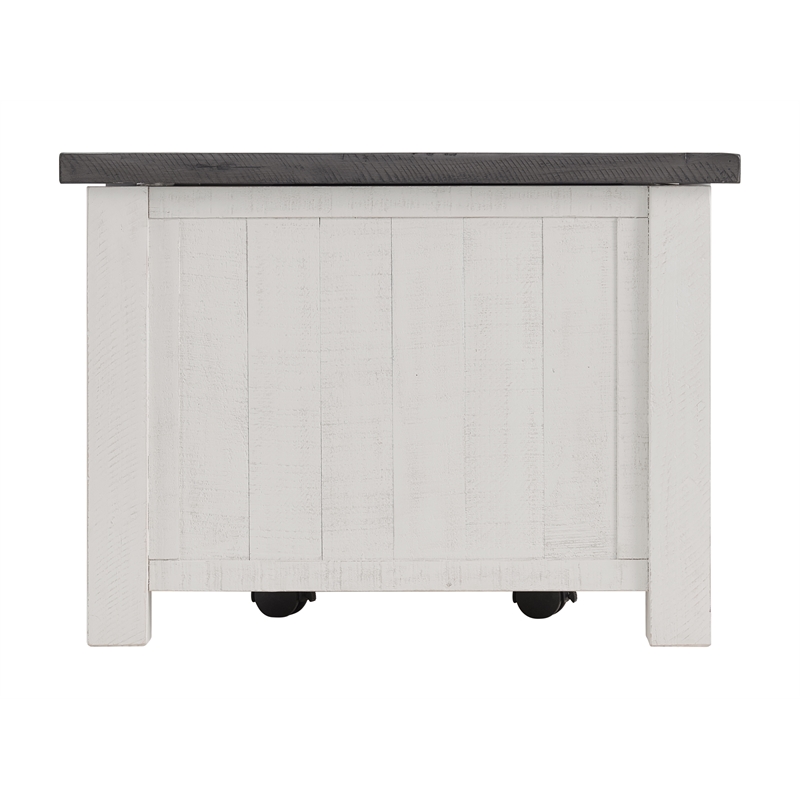 Home Square 3 Piece Set with Lift Top Coffee Table and 2 End Table in White