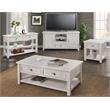 Home Square 3 Piece Set with Lift Top Coffee Table and 2 End Table in White