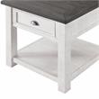 Home Square 3 Piece Set with Lift Top Coffee Table and 2 End Table in White