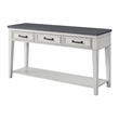 Home Square 2 Piece Set with Sofa Console Table and End Table in White and Gray