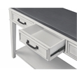 Home Square 2 Piece Set with Sofa Console Table and End Table in White and Gray