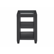 Home Square 3 Piece Set with Coffee Table and 2 Chairside Table in Black