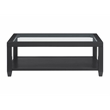 Home Square 3 Piece Set with Coffee Table and 2 Chairside Table in Black