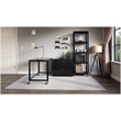 Home Square 2-Piece Set with Mobile Desk and Lateral File Cabinet in Black