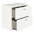 Home Square 2-Piece Set with Mobile Desk in Navy and Lateral File Cabinet