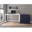 Home Square 2-Piece Set with Mobile Desk and Lateral File Cabinet in Navy