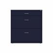 Home Square 2-Piece Set with Mobile Desk and 3 Drawer File Cabinet in Navy
