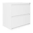 Home Square 2-Piece Set with Mobile Desk & File Cabinet in White