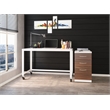 Home Square 2-Piece Set with Mobile Desk & File Cabinet in White
