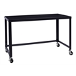 Home Square 2-Piece Set with Mobile Desk & 4 Drawer File Cabinet in Black
