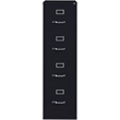 Home Square 2-Piece Set with Mobile Desk & 4 Drawer File Cabinet in Black