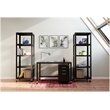 Home Square 3-Piece Set with Mobile Desk & File Cabinet & 5-Shelf Bookcase Black