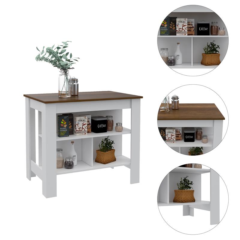Home Square 2-Piece Set with Kitchen Island & 66