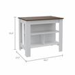 Home Square 2-Piece Set with Kitchen Island & 66