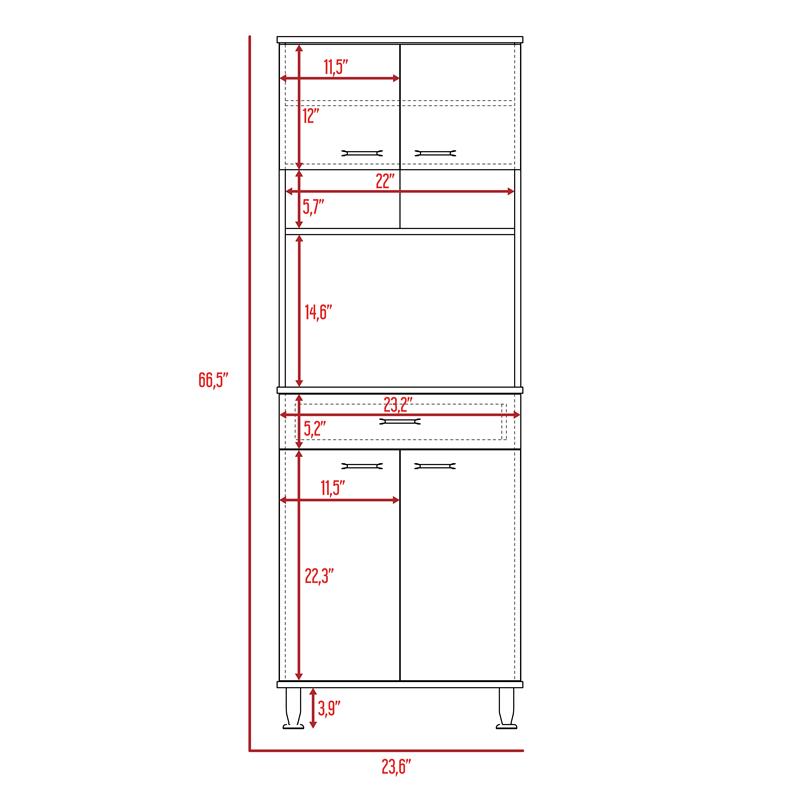 Home Square 2-Piece Set with Kitchen Island & 66