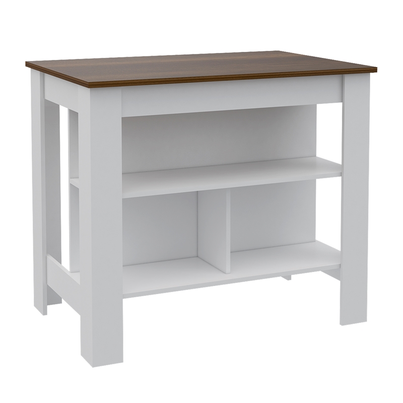 Home Square 2-Piece Set with Kitchen Island & Utility Sink with Cabinet