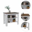 Home Square 2-Piece Set with Kitchen Island & Utility Sink with Cabinet