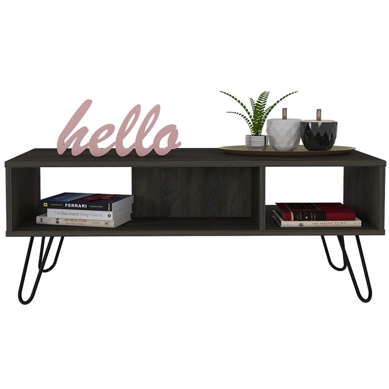 Home Square 2-Piece Set with Bar Cart Cabinet and Coffee Table
