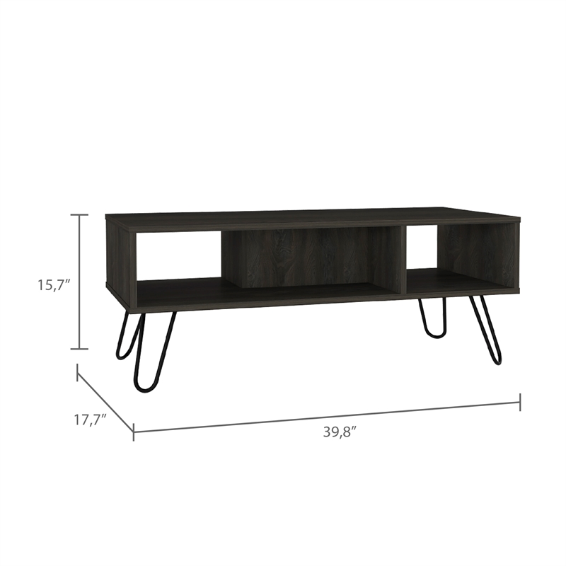 Home Square 2-Piece Set with Bar Cart Cabinet and Coffee Table
