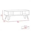 Home Square 2-Piece Set with Coffee Table and Glass Door Bar Cart