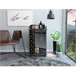 Home Square 2-Piece Set with Glass Door Bar Cart & Coffee Table