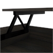 Home Square 2-Piece Set with Glass Door Bar Cart & Coffee Table