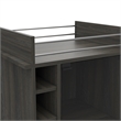 Home Square 2-Piece Set with Glass Door Bar Cart & Coffee Table