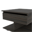 Home Square 2-Piece Set with Glass Door Bar Cart & Coffee Table