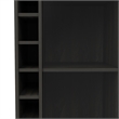 Home Square 2-Piece Set with Glass Door Bar Cart & Coffee Table