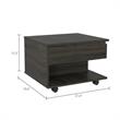 Home Square 2-Piece Set with Glass Door Bar Cart & Coffee Table