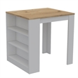 Home Square 2-Piece Set with Modern Kitchen Island & Utility Sink with Cabinet
