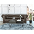 Home Square 2-Piece Set with Lift Top Coffee Table & Glass Door Bar Cart