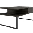 Home Square 2-Piece Set with Lift Top Coffee Table & Glass Door Bar Cart