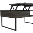 Home Square 2-Piece Set with Lift Top Coffee Table & Glass Door Bar Cart