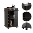Home Square 2-Piece Set with Lift Top Coffee Table & Glass Door Bar Cart